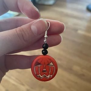 Pumpkin King earrings.